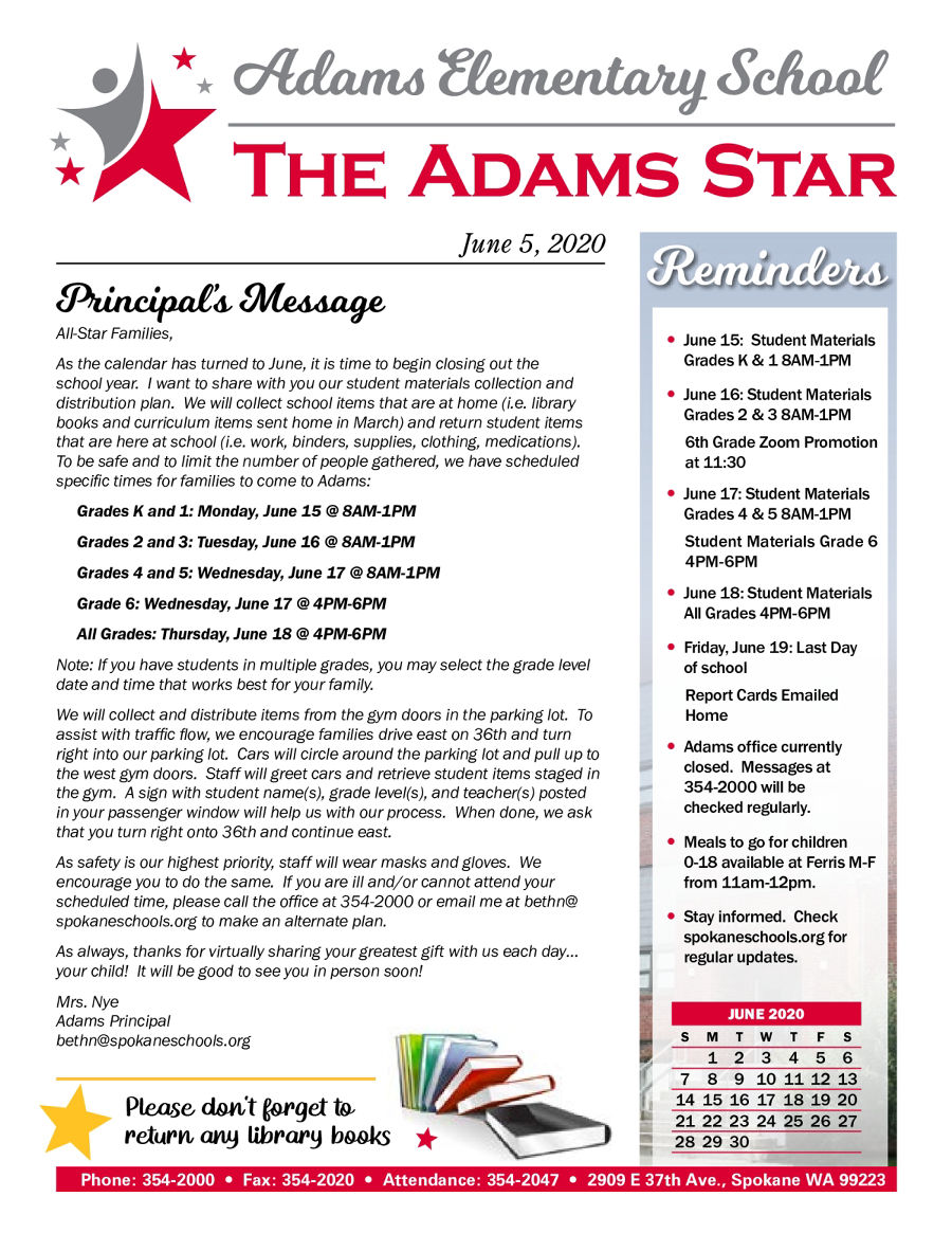 Adams Star June 5
