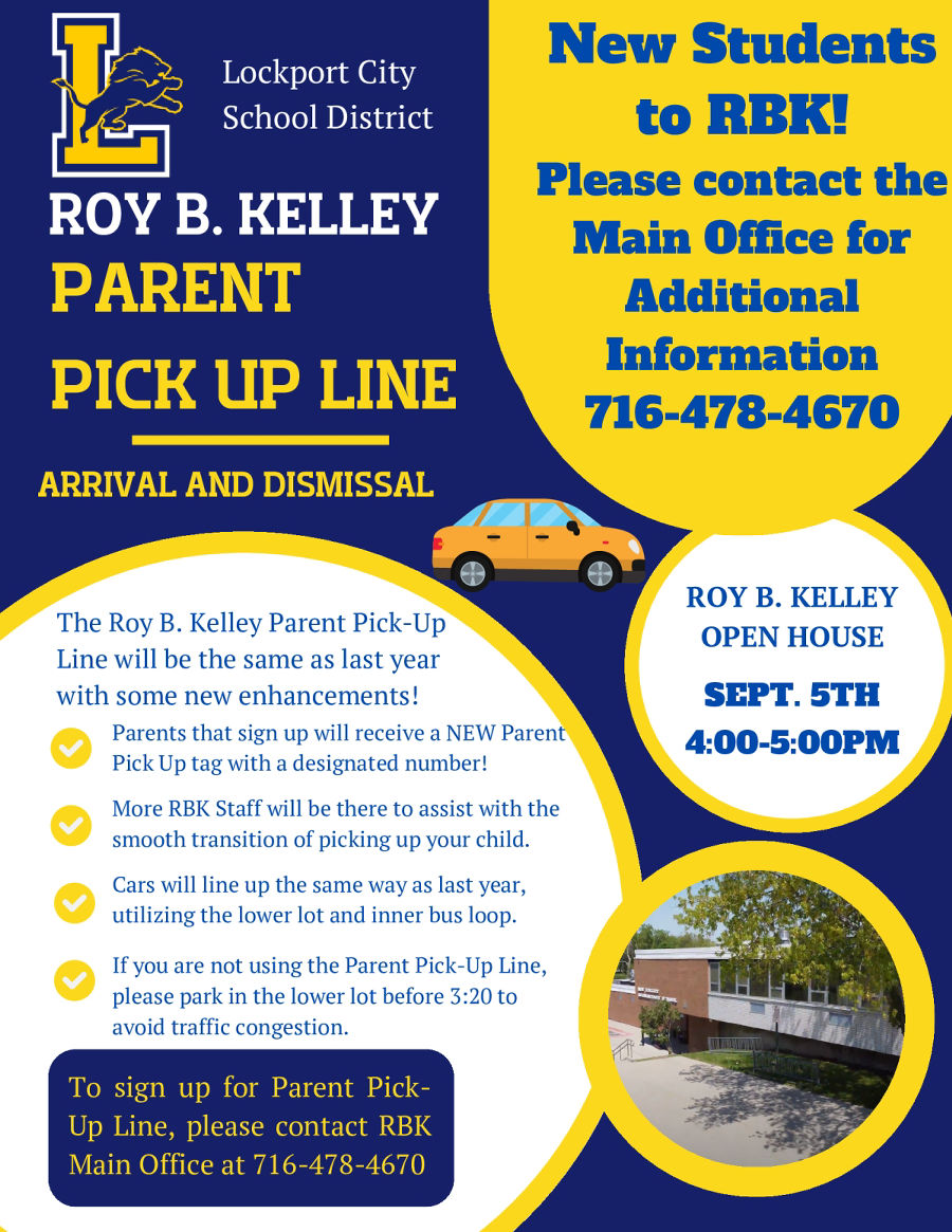Roy B Kelley Arrival & Dismissal Information