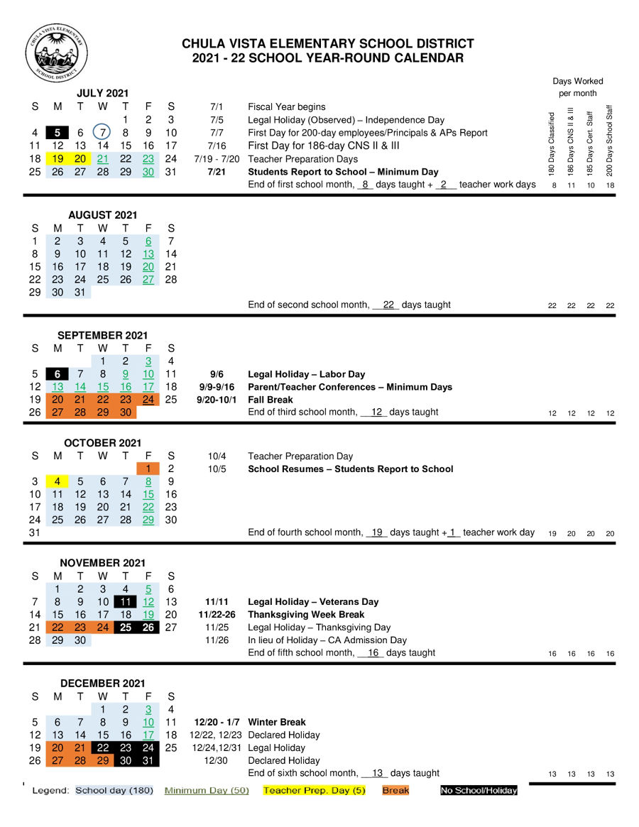 Svusd Calendar 2022 2023 2021-2022 School Year Calendar