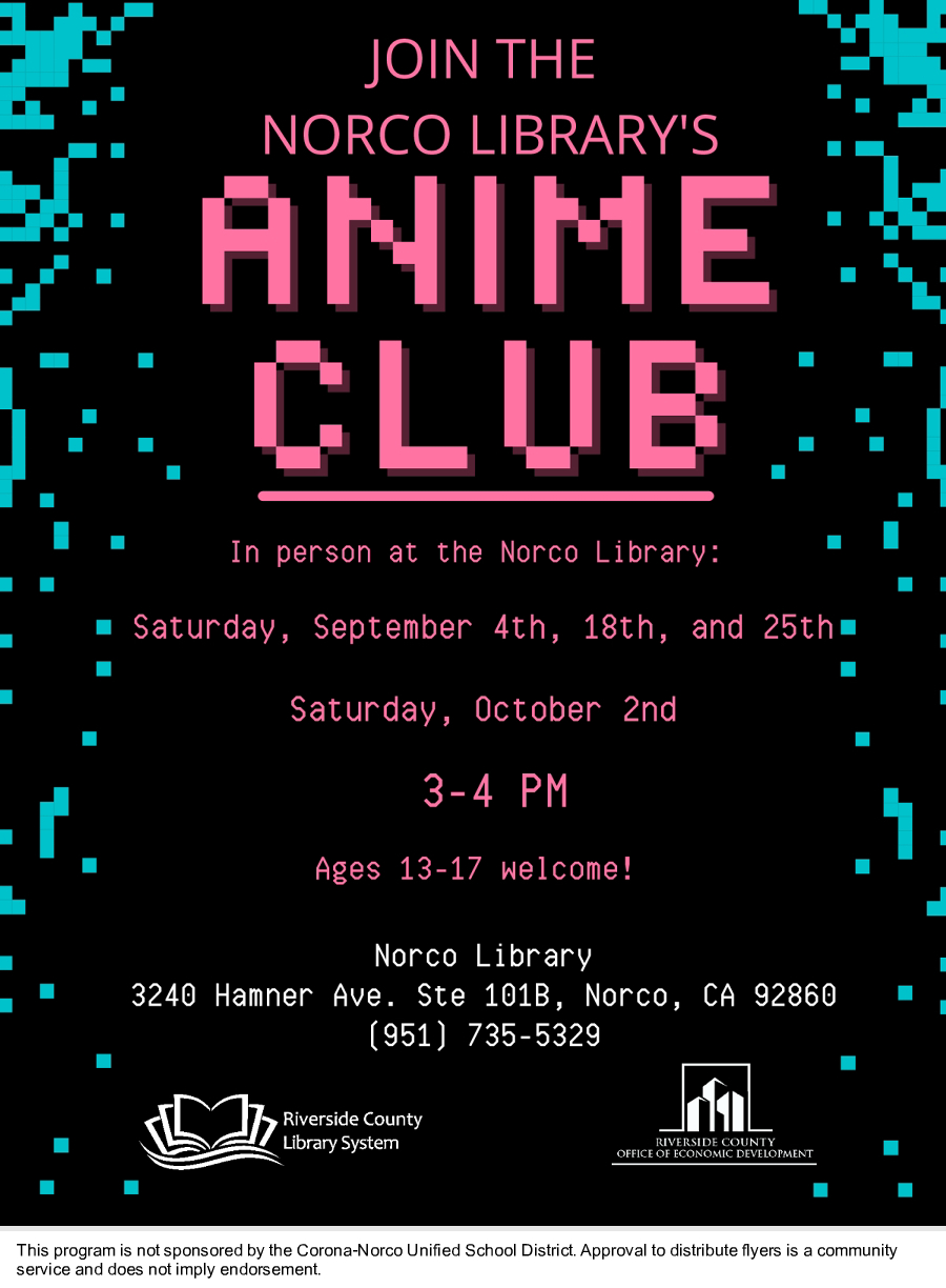Young Adult Anime Club - Malden Public Library