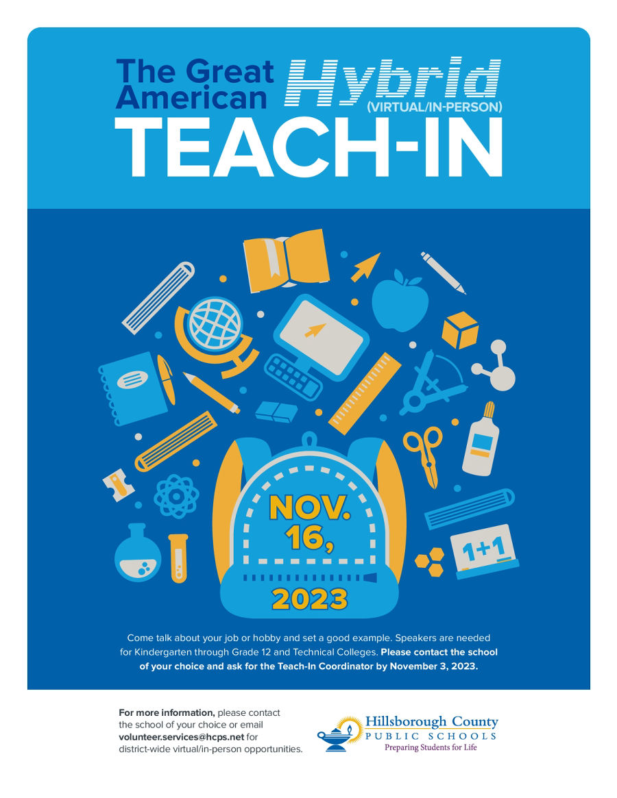 Image of a flyer titled The Great American (Hybrid) Teach In