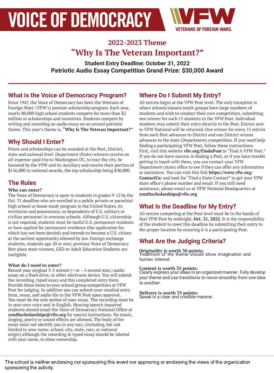 why are veterans important essay